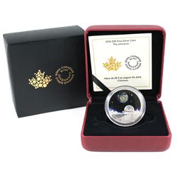 2016 Canada $20 The Universe Fine Silver Coin (Capsule lightly scratched & sleeve lightly bent). TAX