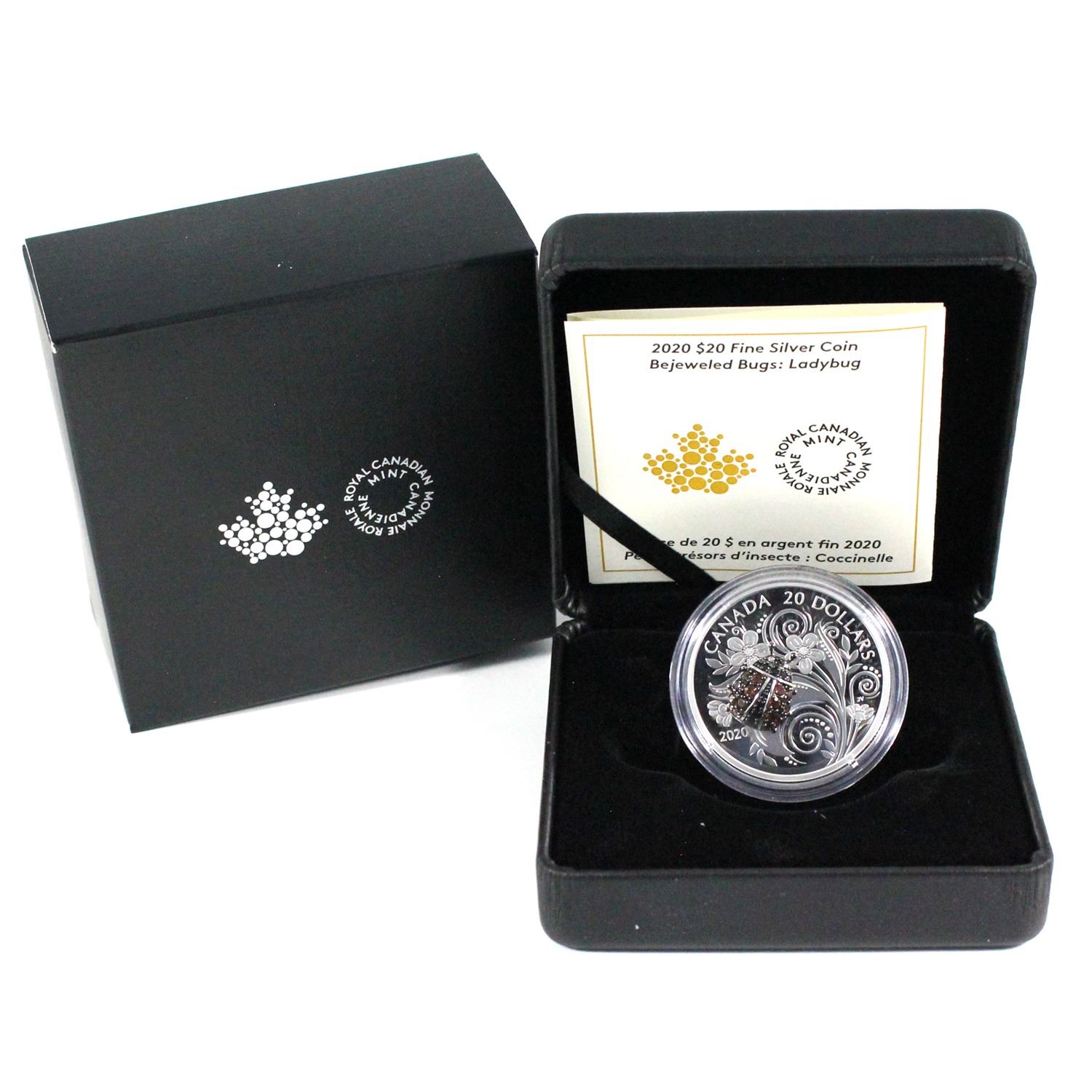2020 Canada $20 Bejeweled Bugs - Ladybug Fine Silver Coin with Gemstone ...