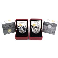 2015 & 2016 Canada $20 WWI Battlefront Series - 2015 Battle of Neuve-Chapelle & 2016 Battle of Hong 