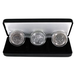 2015, 2016 & 2017 Canada $8 1.5oz .9999 Fine Silver Coins in Black Display Box - 2015 Polar Bear and