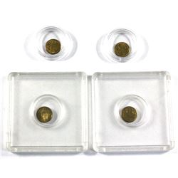 Lot of Miniature 18K Gold Replica USA Eagle Coins in Capsules. Each coin weighs 0.55 grams for a tot