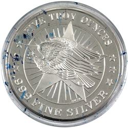 Unique! 1992 Northwest Territorial Mint 5oz "To the Top of the Mountain" - Acker Drill Company, Elgi