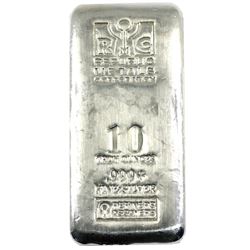 Republic Metals Corporation 10oz .999 Fine Silver Poured Bar. (TAX Exempt)