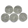 Image 1 : Lot of 5x 1/2 oz. Fine Silver APMEX rounds featuring Eagle in front of American Flag. .999 Fine (Tax