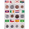 Image 4 : A Unique Binder of 60 coin from different Countries, the 60 pocket book features  a coin and a colou