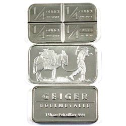 Lot of 3x 1oz Fine Silver Bars. Lot includes:  Silvertowne Prospector, Stagecoach Silver separated i