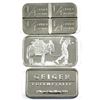 Image 1 : Lot of 3x 1oz Fine Silver Bars. Lot includes:  Silvertowne Prospector, Stagecoach Silver separated i