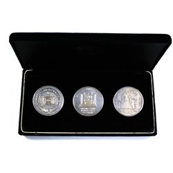 1874-1974 3-coin fine Silver set commemorating the centennial for Alexander Graham Bell. Set include