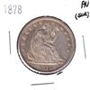 Image 1 : United States 1878 Seated Liberty Silver 50-cent Variety 4, in AU condition. (minor scratch) Attract