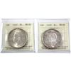 Image 1 : Silver $1 1937 MS-63 & 1939 MS-64 both ICCS Certified. An attractive pair with light hints of golden