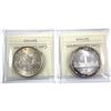 Image 2 : Silver $1 1937 MS-63 & 1939 MS-64 both ICCS Certified. An attractive pair with light hints of golden