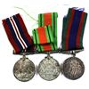 Image 1 : Set of 3 WWII Medals: Set includes the 1939-45 Defence Medal, Volunteer Service Medal, & the 1939-19