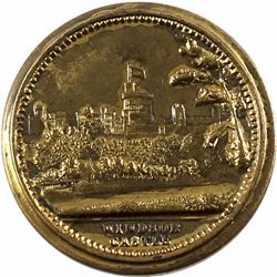 Very Unique Vintage Piece!!! Tiny Brass Aromatise Cachou Tin with Windsor Castle Design. Inside are