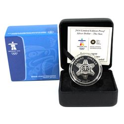 2010 Canada Limited Edition $1 The Sun Proof Vancouver Olympics Sterling Silver Dollar (Toned).