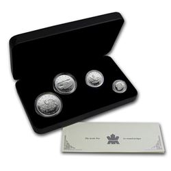 2004 Canada Arctic Fox Fractional 4-coin .9999 Fine Silver Set. TAX Exempt
