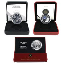 1997 Canada Flying Loon Commemorative Sterling Silver Dollar, 2005 $20 Natural Wonders - NWT Diamond