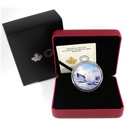 2018 Canada $30 Arctic Animals & the Northern Lights - Snowy Owl Fine Silver Coin. (TAX Exempt)