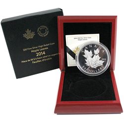 2014 Canada $50 Maple Leaves 5oz Fine Silver Coin. (TAX Exempt)