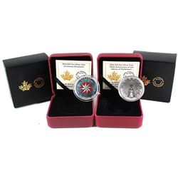 2014 & 2016 Canada $25 Commemorative Fine Silver Coin Set (TAX Exempt). You will receive a 2014 Chri