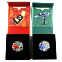 2016 Canada $10 Star Trek Coloured Fine Silver Coins - Spock & Scotty. 2pcs (TAX Exempt)