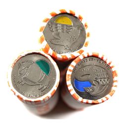 2011 Canada Orca, Wood Bison, Peregrine Falcon 25-cents ALL Coloured Collection (circulated) You wil