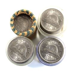 Lot of 4x 1991 5-cent Rolls. Coins are in average circulated condition. 4 Rolls