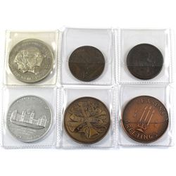 6x Welling's Mint medals: Lot includes 4x different seasons Greetings medals and 2x welling mint bui