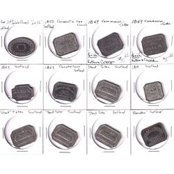 Estate Lot 19th Century Scotland Stock Communion Tokens. 12pcs.