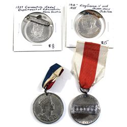 Lot of Royal Commemorative Medals and a Polish Military Medal. You will receive a 1910-1935 King Geo