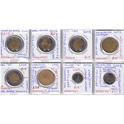 Estate Lot of Canada 5-cent, 10-cent, 2x Loon $1 & 4x $2 Medium to Major 'Errors'. Some examples fea