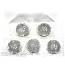 1964 Canada Silver $1 in Original Sealed Plastic from the Mint. 5pcs