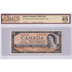 BC-42b 1954 Bank of Canada Modified $50, Beattie-Rasminsky, S/N: B/H5651644. BCS Certified EF-45 Ori