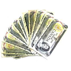 Lot of 31x 1973 Bank of Canada $1 Bills. Notes are in various grades, some AU-UNCS and some circulat