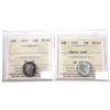 Image 1 : Lot of 2x ICCS Certified Silver 10-cent. Lot includes: 1947 Plain and 1947 Maple Leaf. Both MS-63!