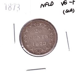 1873 Newfoundland Silver 20-cent VG-F (Scr)