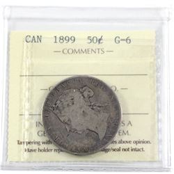 1899 50-cent, Large 1st 9, ICCS certified G-6 .