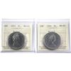 Image 1 : 2x ICCS Certified MS-65 Nickel Dollars. Lot includes a 1973 PEI, and 1974 Winnipeg Commemoratives!  