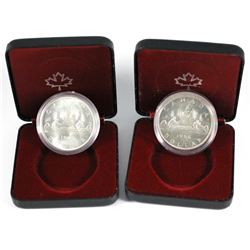Lot of 2x Canadian Silver Dollars. Lot includes 1965 & 1966 in UNC+ both coins come encapsulated and