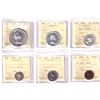 Image 1 : 1955 Canada 6-coin Proof Like Set All ICCS Certified. You will receive the 1-cent SF PL-64 Red Cameo