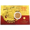 Image 1 : 2005 United Kingdom Gold Sovereign in Cardboard Card . Contains 0.2354oz fine gold.