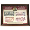 Image 1 : *Canadian Banknote Two Dollar Collection in Wooden Frame. You will receive 4 examples of Canadian $2
