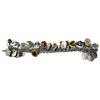 Image 1 : Unique! Sterling Silver Bracelet with Mostly .800 Silver and Some .835 Silver Enameled Charms from M