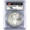 Image 1 : 2013 USA 1oz Fine Silver Eagle PCGS Certified MS-70 First Strike, with John M. Mercanti Signature. (