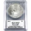 Image 2 : 2013 USA 1oz Fine Silver Eagle PCGS Certified MS-70 First Strike, with John M. Mercanti Signature. (