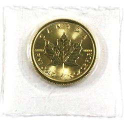 2018 Canada $5 1/10oz .9999 Fine Gold Maple in Sealed Mint Plastic. (TAX Exempt)