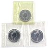 Image 2 : 2000 Fireworks Privy, 2001 & 2002 Canada 1oz .9999 Fine Silver Maple Leafs in Original Sealed Mint P