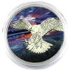 Image 1 : 2014 Canada 1oz Coloured Peregrine Falcon .9999 Fine Silver Coin in Capsule. (TAX Exempt)
