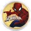 Image 1 : 2017 Tuvalu 1oz Marvel Spiderman Coloured & Gilded .9999 Fine Silver Coin in Capsule. (TAX Exempt)