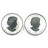 Image 2 : 2016 & 2017 Canada 1oz Panda Privy .9999 Fine Silver Maple Leafs. 2pcs (TAX Exempt)