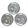 Image 1 : 2016 Canada 3/4oz Howling Wolves .9999 Fine Silver Coins (Lightly toned). 3pcs (TAX Exempt)